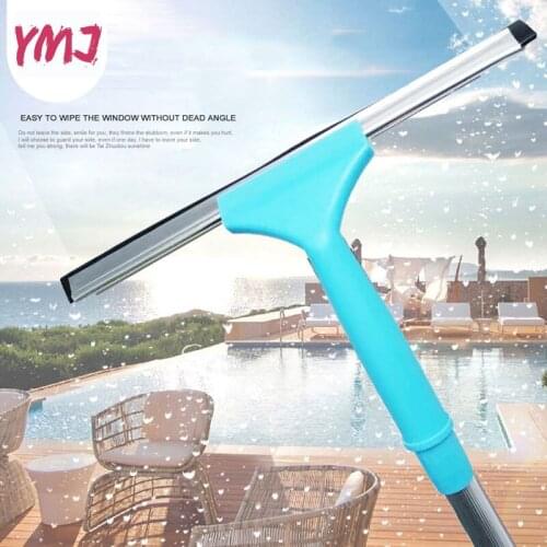 Household Glass Cleaning Long rod retractable aluminum rod portable scraper wall cleaning tool Rubber window cleaner Accessories