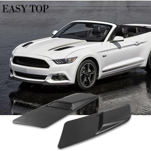 For Mustang 2015-2017 Black Air Intake Trim Panel Front Hood Vent Decoration