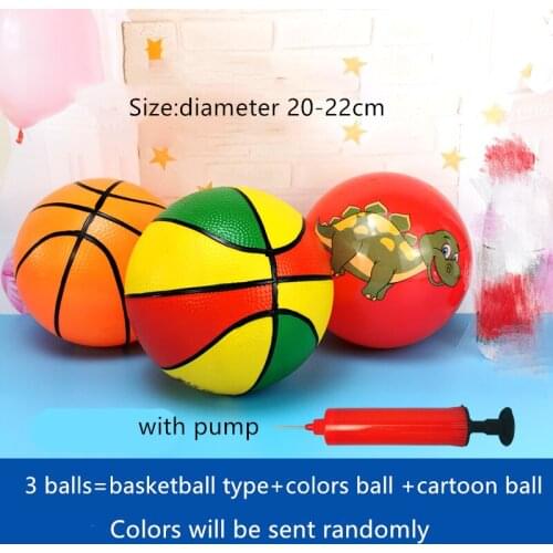 Children PVC Ball small elastic basketball kids toy punch balloons Kindergarten toy balls