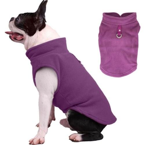 Fleece Dog Hoodies Puppy Vest Harness Clothes for Small and Medium Dogs Autumn Winter Leisure Doggie Outfits Pet Products S-XL