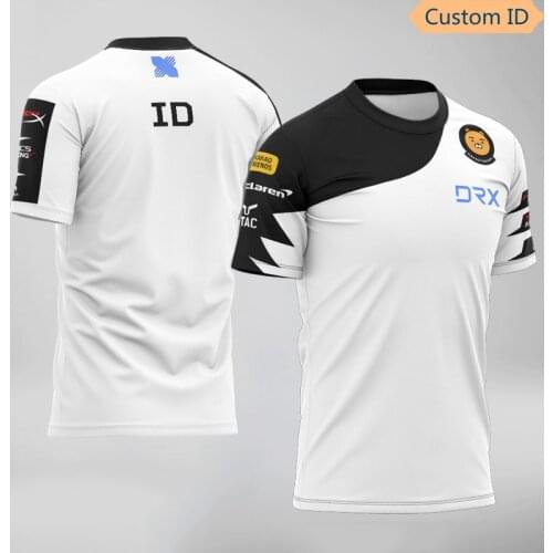 Supporter T-shirt Shirt Summer New Style Custom ID Fan Game T-shirt LOL Gaming LCK DRX Player Jersey Team Uniform T-shirt