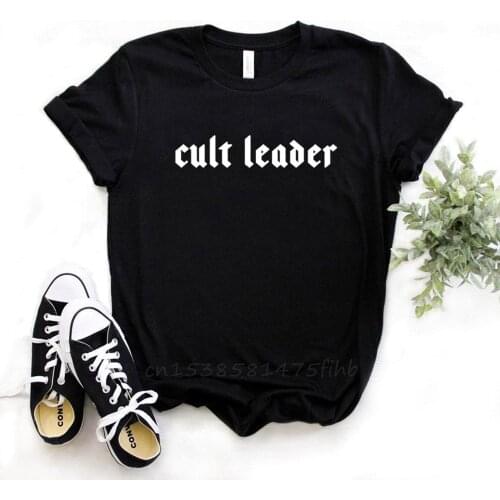 Cult Leader Print Women Tshirts No Fade Premium Casual Funny T Shirt For Lady Woman T-Shirts Graphic Top Tee Customize