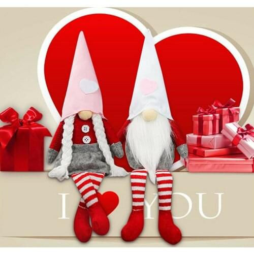 Valentines Day Gnome Plush Faceless Doll Decorations Present Gift for Women NIN668
