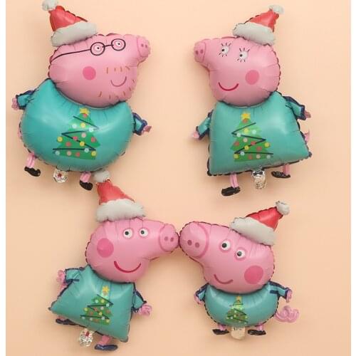 HOT Cartoon Peppa Pig Foil Balloon Boys Girls Helium Globos Birthday Party Decorations Childrens Toys Baby Wall Stickers