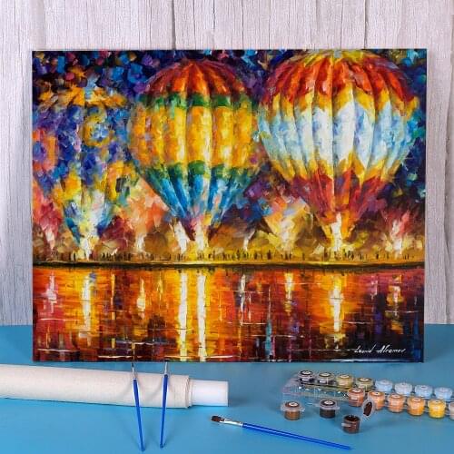 Oil Painting Style Balloons DIY Paint By Numbers Kit Acrylic Paints 50*70 Canvas Pictures Wall Paintings For Handiwork