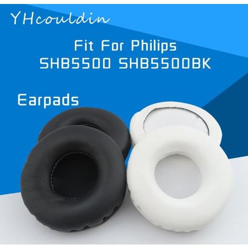 YHcouldin Earpads For Philips SHB5500 SHB5500BK/00 Headphone Accessaries Replacement Wrinkled Leather