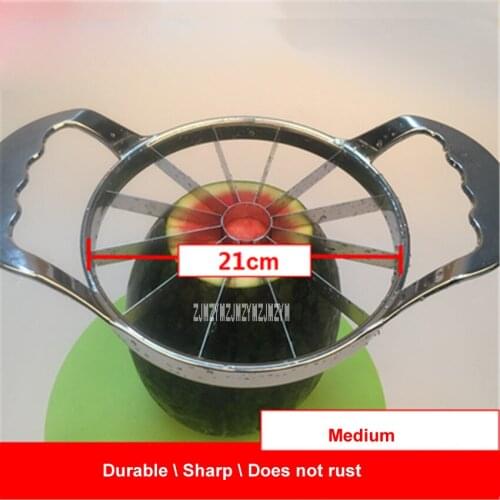 New Hot Home Cut Watermelon Artifact Slicer K211 Fruit Slicer 430 Stainless Steel Fruit Knife Cut Watermelon Fruit Knife 21cm