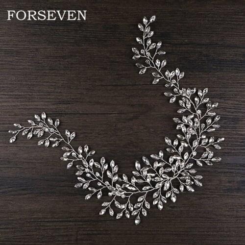 Fashion Rhinestone Crystal Headband Wedding Hair Jewelry Bride Rhinestone Headbands Ladies Wedding Hairbands Brides Tiara