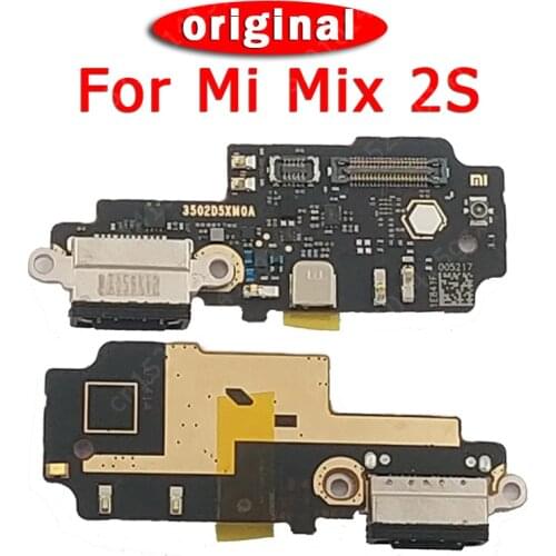 Original Charging Port For Xiaomi Mi Mix 2S USB Plug PCB Dock Connector Flex Cable Replacement Parts Charge Board For Mi Mix 2S