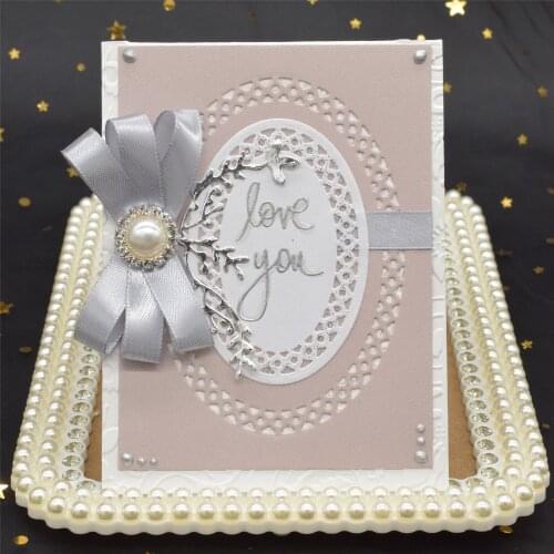 Oval Frame Cutting Dies Card Background Metal Stencil for DIY Scrapbooking Craft Paper Embossing Dies