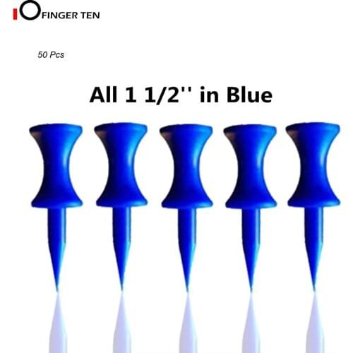 50 Pcs Professional Blue Plastic Golf Tees 39mm Duarble Golf Castle Tees 1 1/2 Inch Golf Tee Holder for Golfer Practice Training