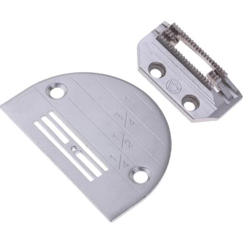 1 Set Industrial Needle Throat Plate & Feed Dog E14 Fits for Juki Singer Brother Janome Flatbed Sewing Machines