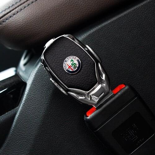 2Pcs Car Ceat Belt Buckle Eliminates Safety Buckle Alarm Buckle Extender Plug Clip for Alfa Romeo GT Giulia 156 Auto Accessories