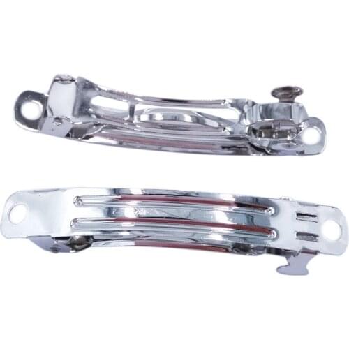 Rhodium Plated 200pcs 50mm 60mm 70mm 80mm Metal Barrette Hair Clips Blank Settings Findings for Jewelry Making HBF17