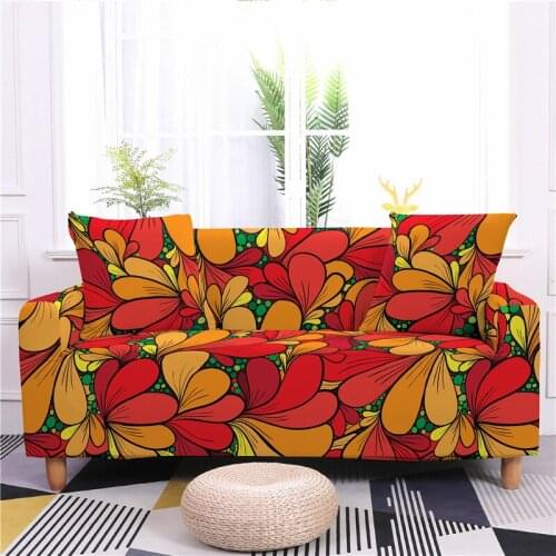 Luxury 3D Color Flower Print Sofa Cover Slipcover Stretch Sofa Covers for Living Room Elastic Couch Chair Cover 1-4-seater