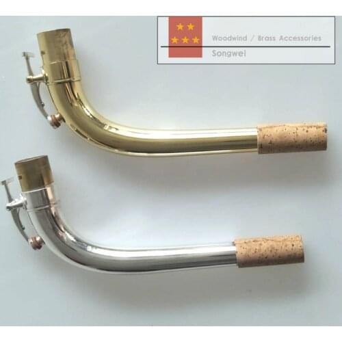 Baritone Sax neck Silver plating or Gold 21.9mm Good material sax parts