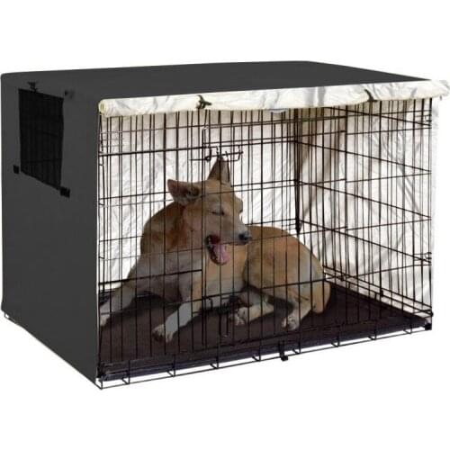 Foldable Dog Crate - Easy to Fold & Carry Dog Crate for Indoor & Outdoor Use - Comfy Dog Home & Dog Travel Crate Cover