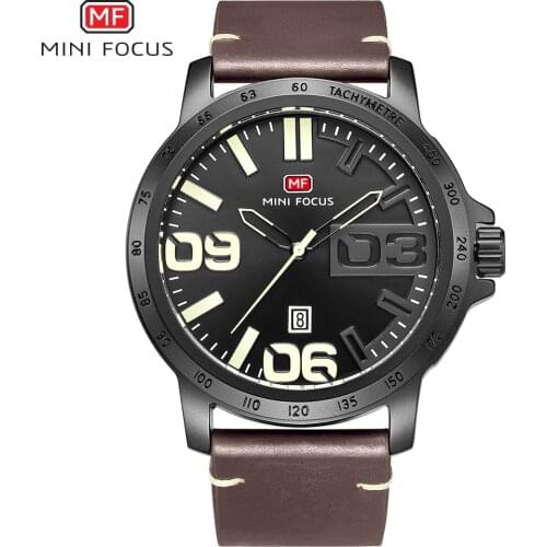 Sport Watch Men Watches 2020 Luxury Brand Design Waterproof Wrist Watches For Men Gift Leather Band Big Number Auto Date Relogio