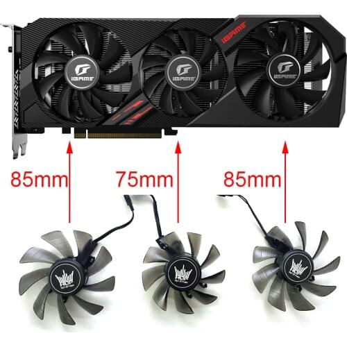 3PSC GA91S2U 4PIN 85MM GTX1660S SUPER Cooling Fan For Colorful iGame GeForce GTX 1660Ti Ultra RTX2060 2080 2070 Video Card Fans
