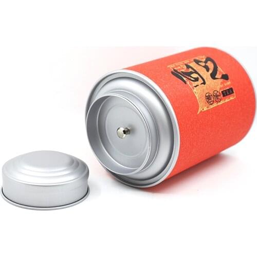 Xin Jia Yi Packaging Paper Tea Box Round Shape Double Metal Lid Kraft Paper Tube Food Grade Corn Aluminium Foil Paper Cans
