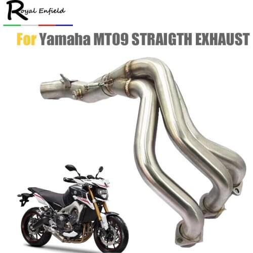 For Yamaha MT09 Motorcycle Exhaust Headers Front Down Pipes Elbow fit 51mm Muffler Escape Mooto for Yamah MT09 2014 -2017