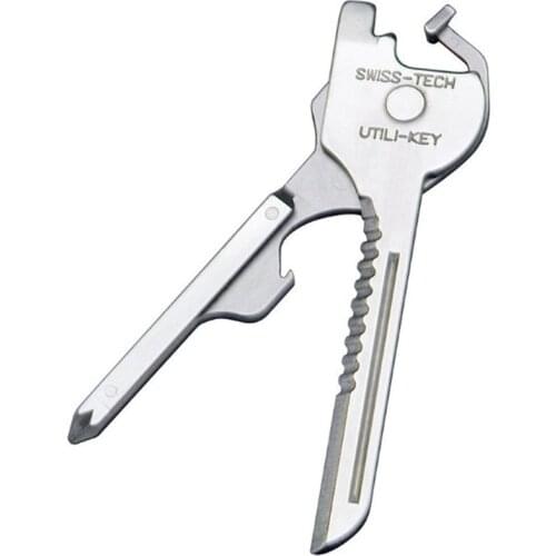 1PC EDC Multi Tool 6 in 1 Stainless Steel Utili-Key Key Ring Chain Pendant Pocket Cutter Mini knife unboxing knife Screwdriver