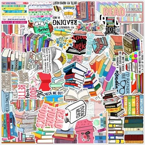 10/30/50PCS Book Reading Graffiti Stickers Computer Mobile Phone Tablet Computer Decorative Stickers Waterproof Wholesale
