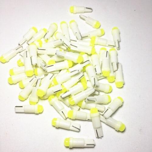 1000pcs T5 LED car Ceramic Warning Indicator dashboard 1 SMD Light Car Auto Side Wedge Light Led Instrument Ceramic Bulb12V