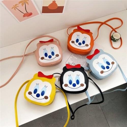 2021 Disney Small Purses and Handbags for Kids Kawaii Mickey Mouse Cartoon Face Pattern Kindergarten Baby Crossbody Bags Gifts
