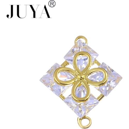 Charms For Jewelry Making 5 Pieces Wholesale Crystal Connectors DIY Fashion Bracelet Necklace Earrings Components Findings