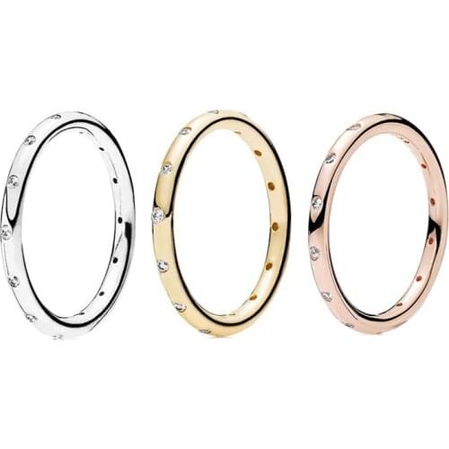 Free shipping Authentic 925 Sterling Silver Droplets Stackable Engagement Ring For Women Party Gift Original DIY Jewelry Rings