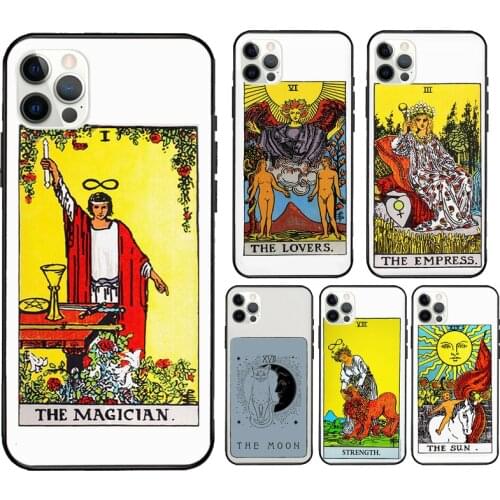 Tarot Card Astrology Sun Moon Lover Case For iPhone 12 Pro Max 11 Pro Max X XR XS MAX SE 2020 6S 7 8 Plus 12 Mini Back Cover