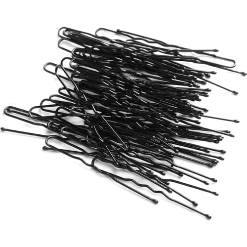 50Pcs/Lot Black Plated Metal Thin U Shape Hairpins Girls Hair Clips Barrettes Beauty Hairdressing Accessoriess Styling Tools