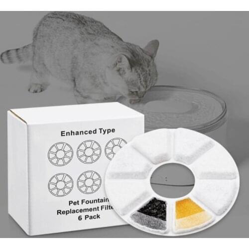 Filter Chip Activated Carbon Replacement Filters Pet Fountain Automatic Flower Water Charcoal Filters Dispenser Compatible Cats