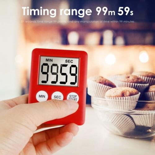 Digital Kitchen Timer LCD Digital Screen Kitchen Timer Square Cooking Count Up Countdown Alarm Magnet Clock Temporizador Tools