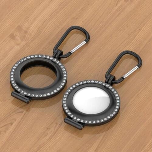 For Apple Airtags Metal Ring Diamonds Protective Case Sleeve Locator Tracker Anti-lost Device Keychain For Airtag Accessories