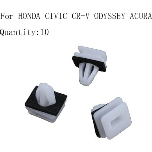 For HONDA CIVIC CR-V ODYSSEY ACURA Bumper Side Skirt Sill Trim Clips Exterior x10