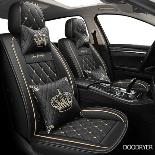DOODRYER leather car seat covers For ford focus mk1 focus 2 3 mondeo mk4 fiesta mk7 figo ranger edge fusion 2015 kuga car seat