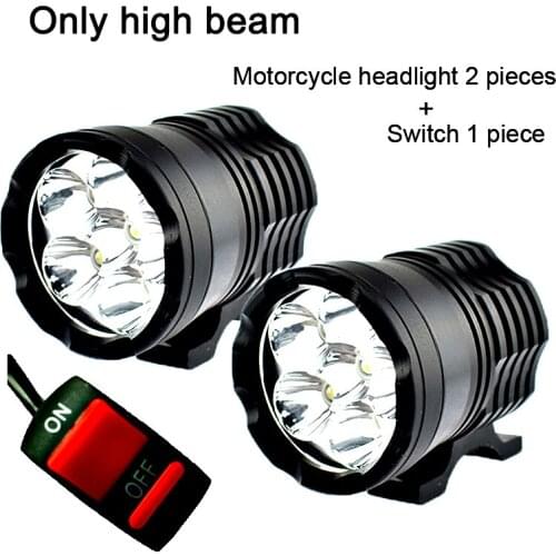 Motorcycle headlights LED 60w only high beam moto work lights Spotlights motorbike headlamp car accessories spot fog lamp DRL