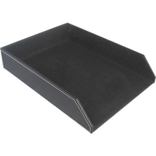 PU Leather Collection Letter Tray,Document Desk Stackable Office File