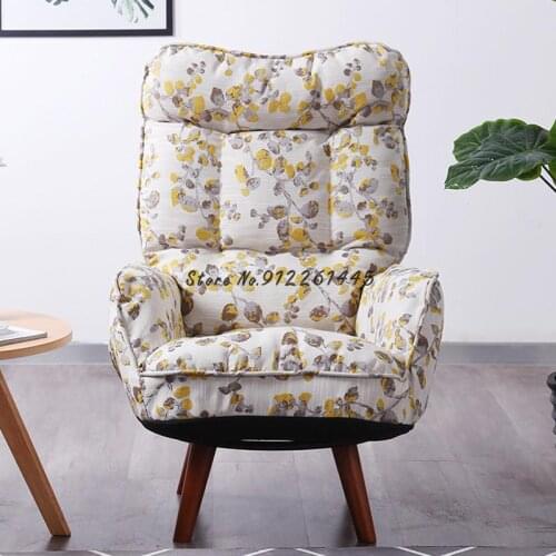 Pregnant Women High Back Single Sofa Chair Japanese-style Small Apartment Fabric Folding Lazy Sofa Breastfeeding Chair