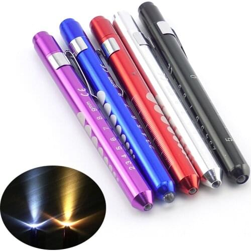 Mini Medical Surgical Doctor Nurse Penlight Flashlight Pen Light Torch Emergency Reusable Pocket mouth ear care first aid lampR1