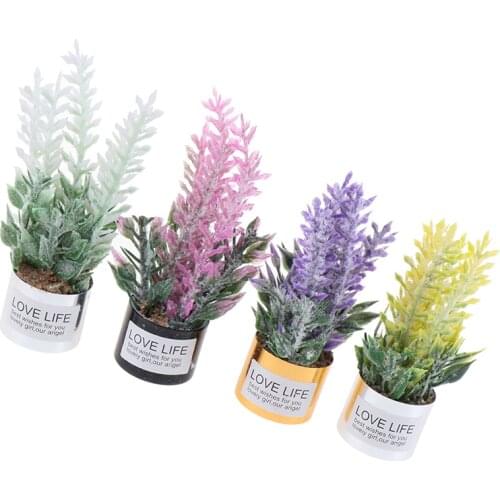 1:12 Dollhouse Toy Miniature Fake Plant Lavender Flower Arrangement Accessories Dollhouse Decoration