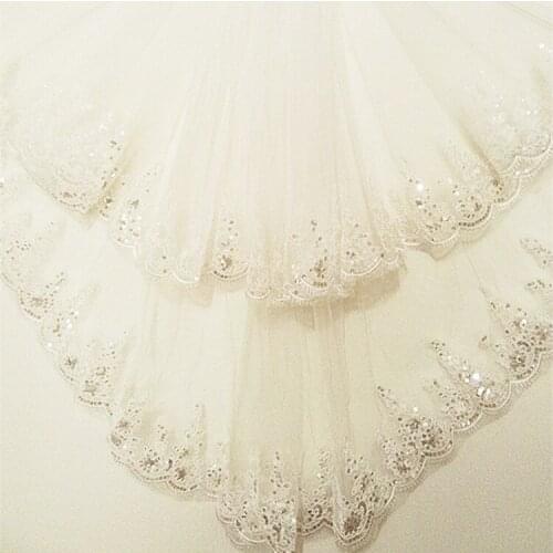 Fashion White Veil Short Tulle Bride Veils Handmade Wedding Party Accessories Cheap Bridal Veil Ivory With Comb