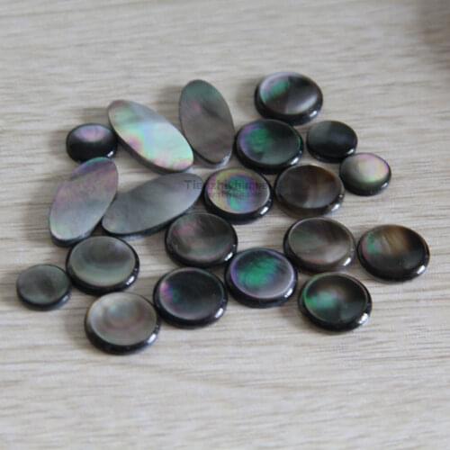 2set=18pcsSaxophone Real Mother of Pearl Key Buttons Inlays Sax Part Black