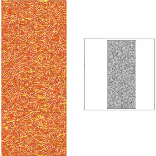 New Happy Flower Slim Background Panel 2021 Metal Cutting Dies for DIY Scrapbooking and Card Making Embossing Craft No Stamp Set