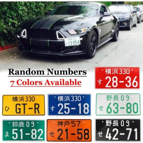 New Universal Car Japanese License Plate Number Plates Aluminum Tag For Jdm Kdm Racing Motorcycle