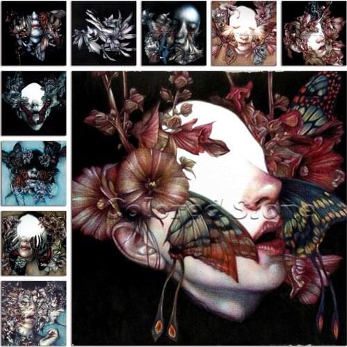 New 5D Full Square Diamond painting embroidery Cross stitch Cartoon Beautiful beauties sexy flowers DIY Round Drill mosaic 017