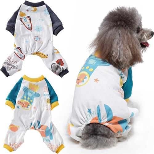 Dog Clothes Winter Warm Pet Dog Print Clothing Pajamas Puppy Chihuahua Jumpsuit Clothing For Small Medium Dogs Puppy