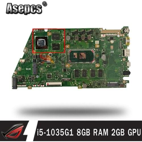 X521JQ original mainboard W/ i5-1035G1 8GB RAM 2GB GPU For ASUS X521 X521J X521JQ laptop motherboard mainboard tested full 100
